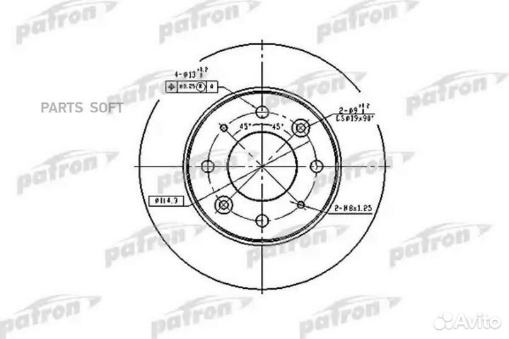 Patron PBD4171 Диск тормозной