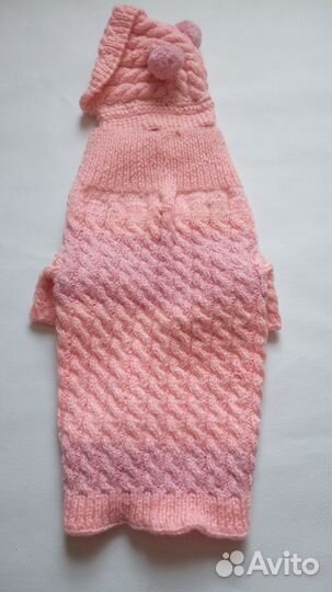 Зимний свитэрочек и шапочка для собачки