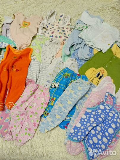 Детские вещи пакетом с 0 до 6-9 мес цена за все