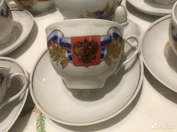 Чайный сервиз Дулёво с российской символикой Новый