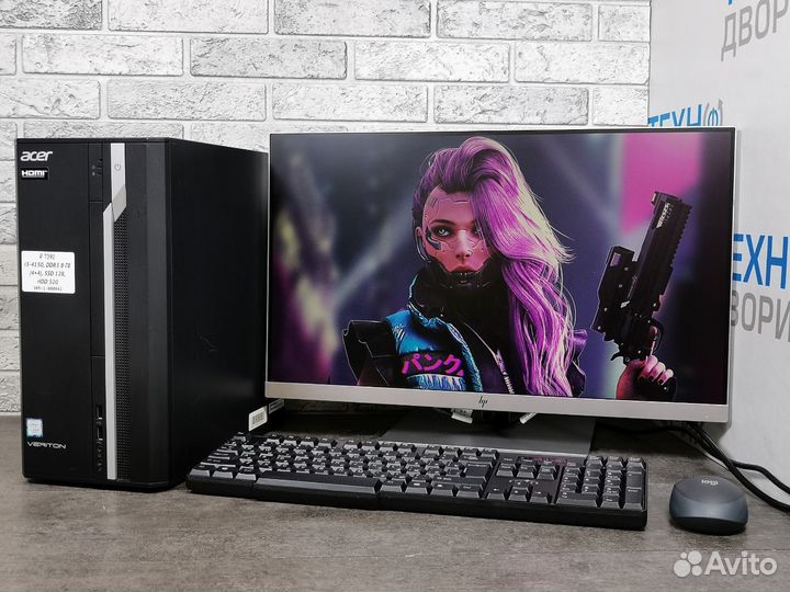 Компьютер i3-4150 ram 8gb ssd 128gb hdd 320gb