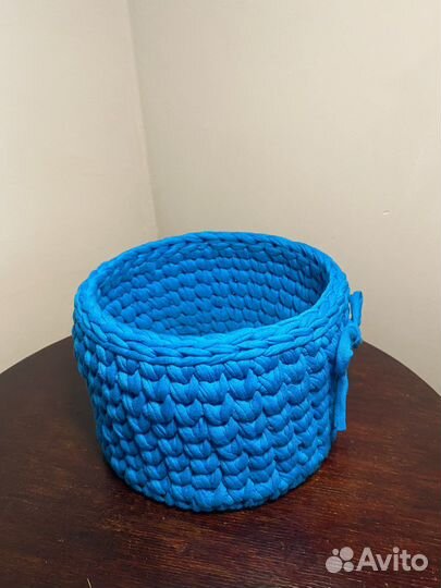 Вязанные корзины из трикотажной ткани