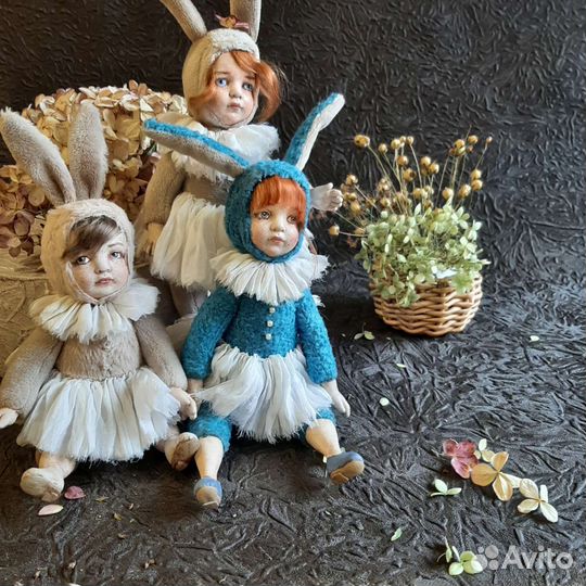 Кукла ручной работы Теддидолл Кролик