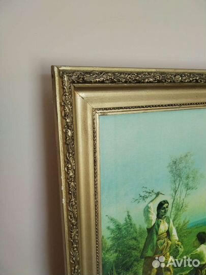 Картина, репродукция в раме багете Старинная СССР