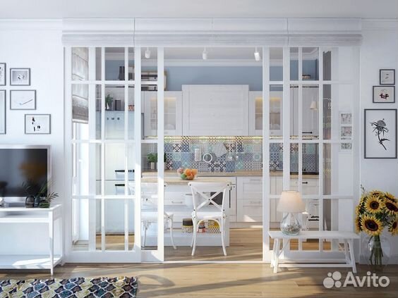 Раздвижные двери и перегородки в стиле «Прованс»