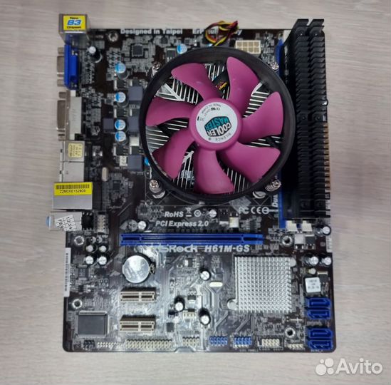 Связка intel i3 2100 /lga 1155/Asrock H61M-GS/4gb