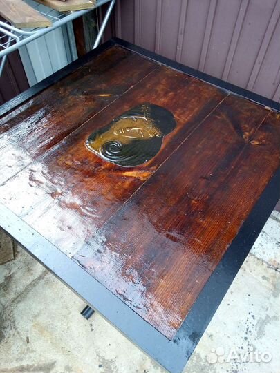 Стол (металл, дерево, картинка 60 хх)