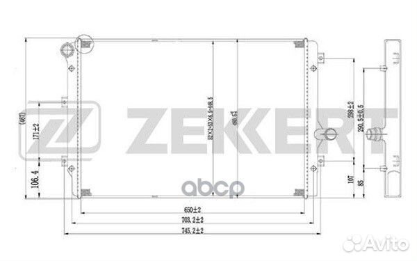 Радиатор охл. дв. Audi A3 II 03- TT ll 06- Sk