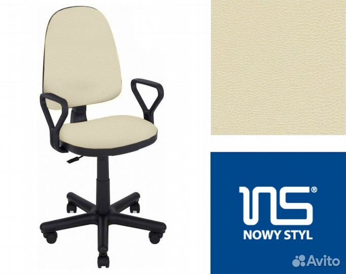 Кресло Престиж Prestige GTP V-18 св.бежевый кожзам