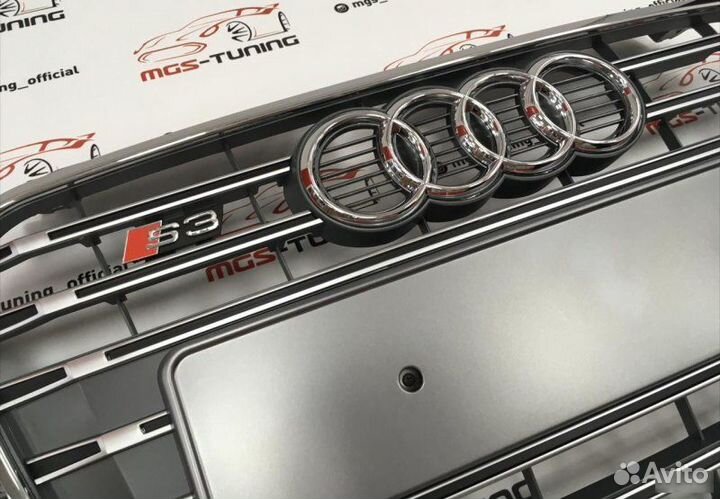 Решетка на Audi A3 в стиле S3 12-16гг. дизайн 2