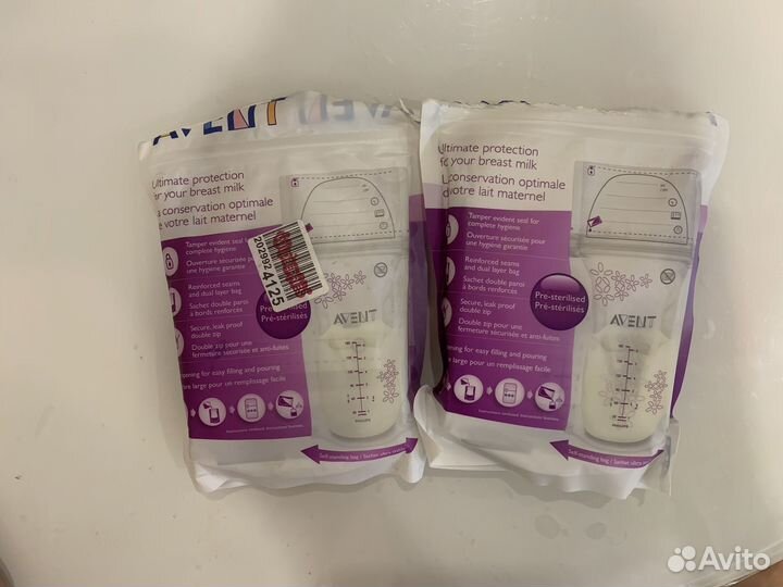 Пакеты для сбора и хранения грудного молока Avent