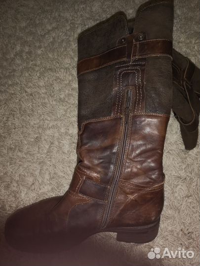 Зимние женские сапоги 38 натуральная кожа
