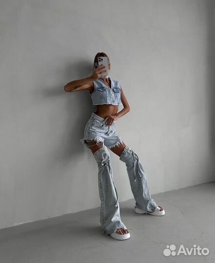 Гетры джинсовые новые