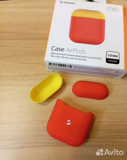 Силиконовый чехол для Apple AirPods 1/2, Deppa