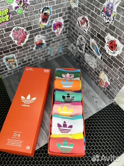 Носки adidas женские box подарочный набор спорт