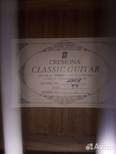 Гитара Strunal Cremona 477 H 4/4