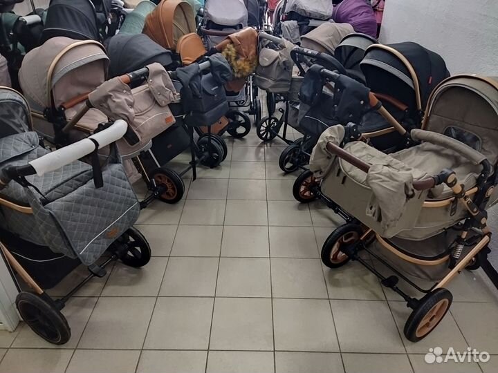 Коляска с рождения новая 2 в 1 (люлька и прогулка)