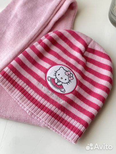 Комплект шапка, шарф hello kitty оригинал