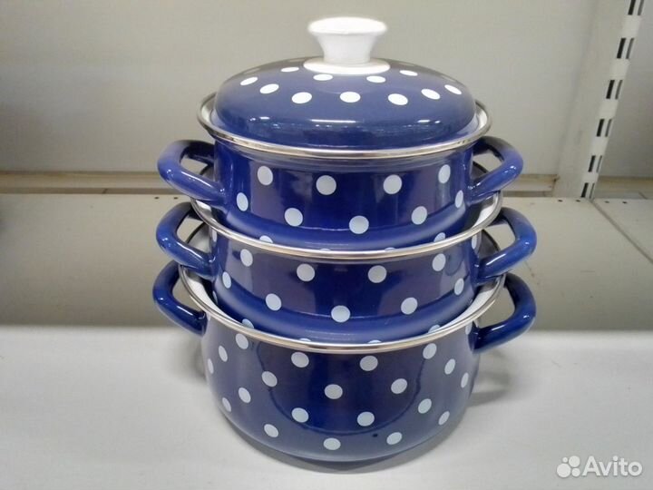 Набор кастрюль Моника, 1.5+2+3л, новый