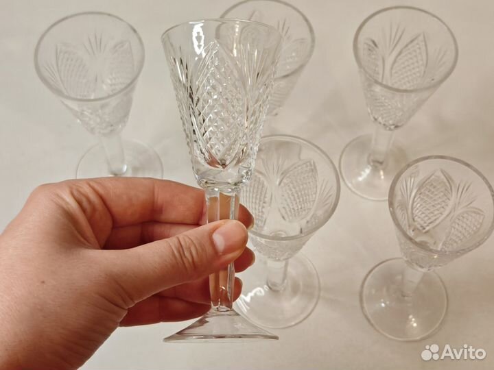 Рюмки хрустальные Лепесток