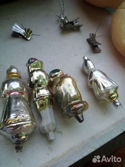 Елочные игрушки СССР на прищепке люди