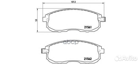 Колодки тормозные дисковые перед P56065 Brembo