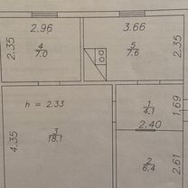 3-к. квартира, 45 м², 1/1 эт.