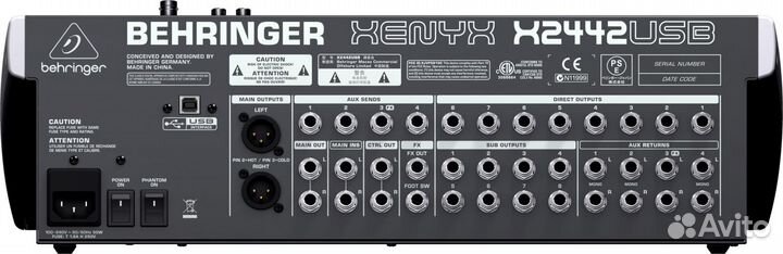 Микшерный пульт Behringer X2442USB Новый Гарантия