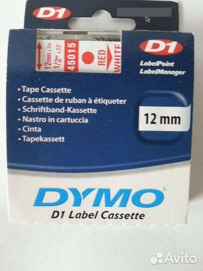 Лента Dymo D1 - 6, 12, 19 х 7 м