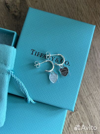 Серьги Tiffany серебряные