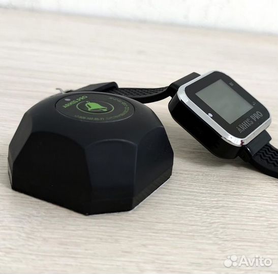 Кнопка вызова официанта модель Бургер с часами