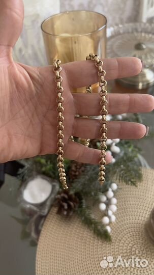 Золотая цепь плетение шопард