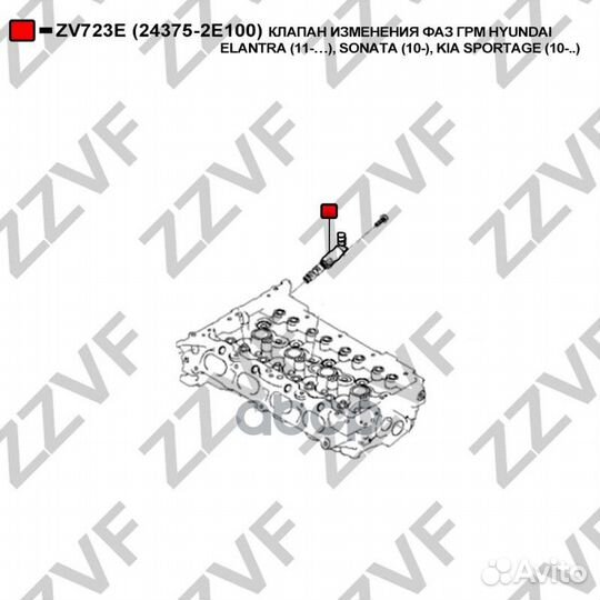 Клапан изменения фаз грм ZV723E zzvf
