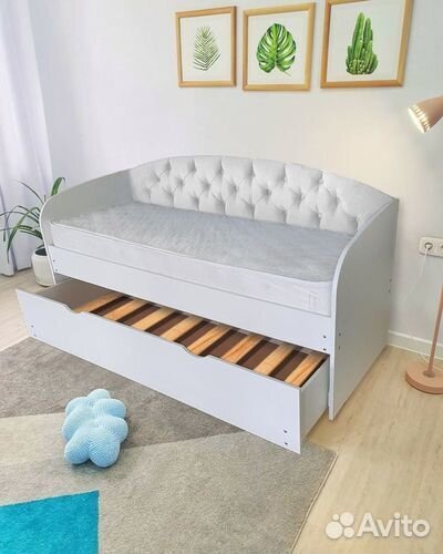 Кровать лдсп для малыша велюр доп место