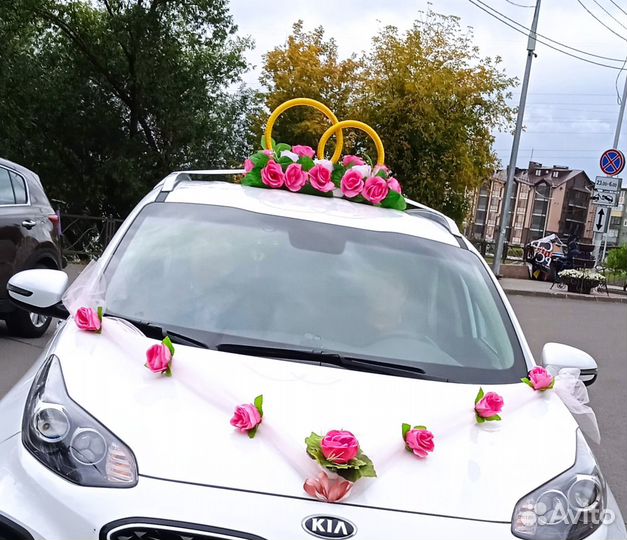 Свадебные украшения на 2 машины. Аренда