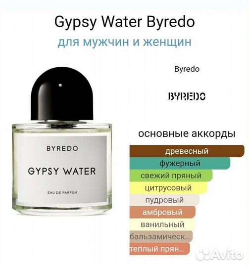 Духи Byredo gypsy water парфюм для женщин и мужчин