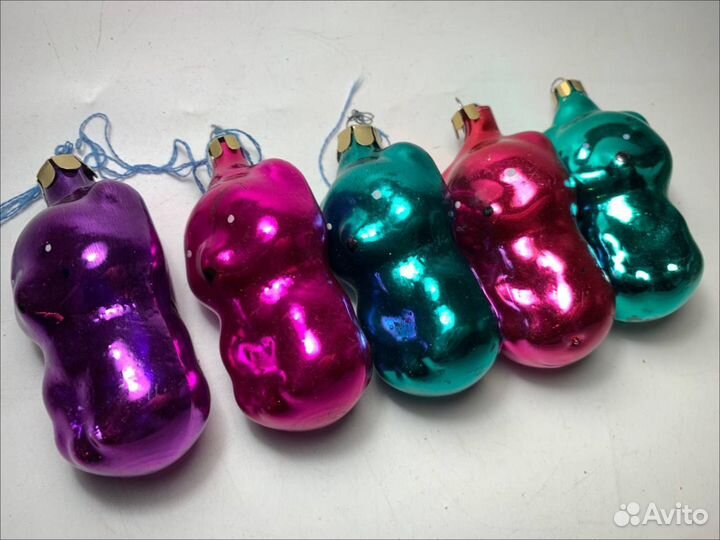 Цена за 5 шт Елочные игрушки мишки