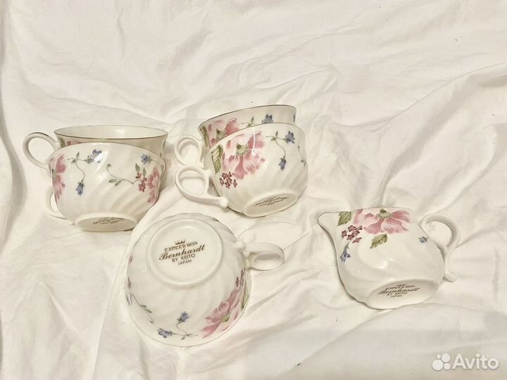 Чайный набор чашки молочник