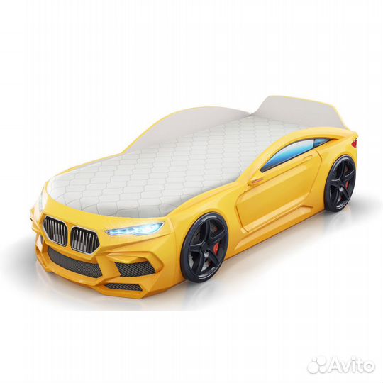 Кровать машина Romeo 3D с матрасом