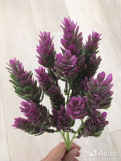 Искусственные цветы розы, хмель, лаванда