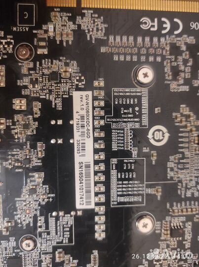 Продам видеокарту 1060 6G