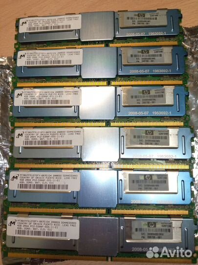 Серверная озу ддр2 4Gb ECC 6 шт
