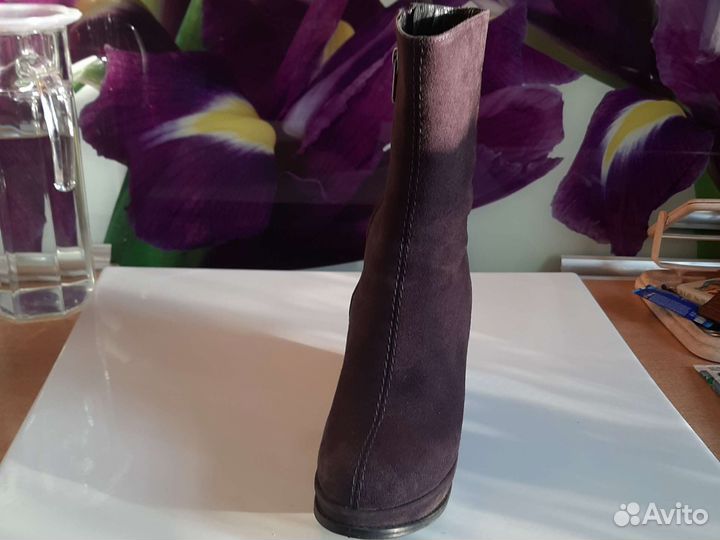 Полусапоги женские зимние нат.замша