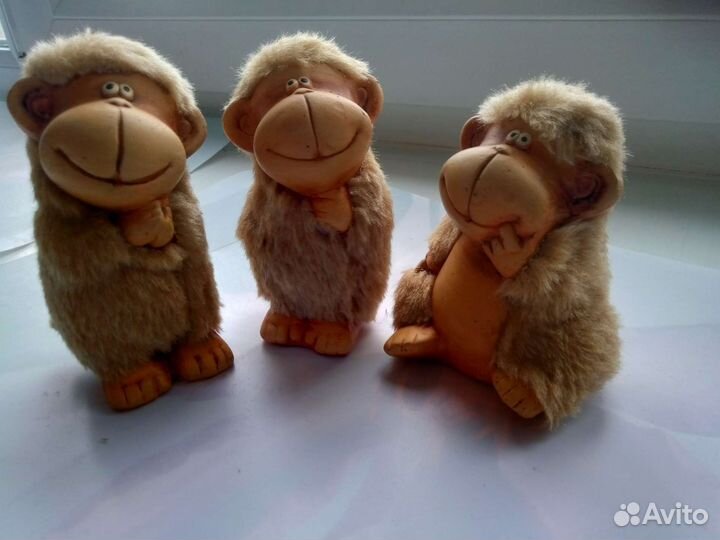 Обезьянка невеста копилка, три обезьянки