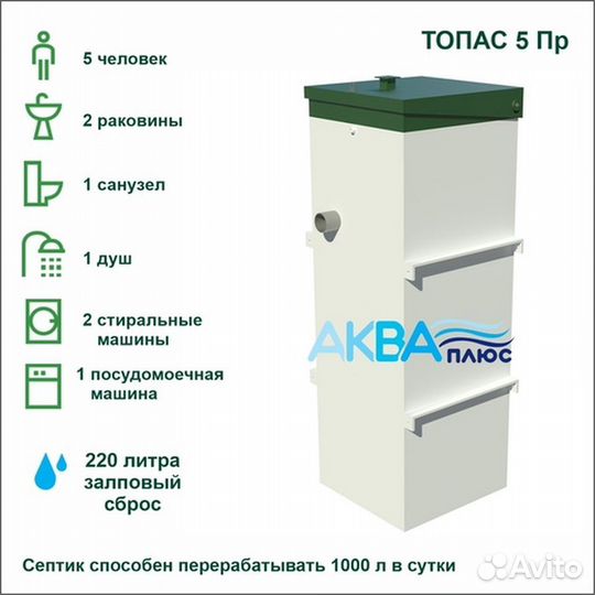 Септик с доставкой топас