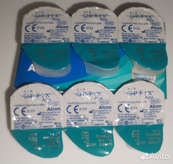 Линзы контактные alcon Air Optix Aqua 6 штук