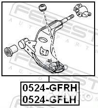 Рычаг mazda 626 97-02 пер.подв.прав. 0524-gfrh