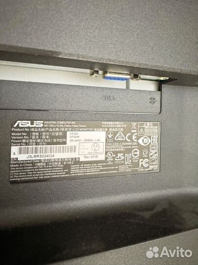 Монитор asus vp249