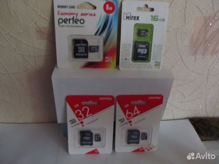 Карты памяти 8,16,32,64 Gb class 10