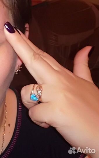 Кольцо с топазом
